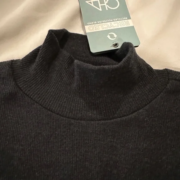 Charcoal Knit Long Sleeve Dress - Picture 2 of 4